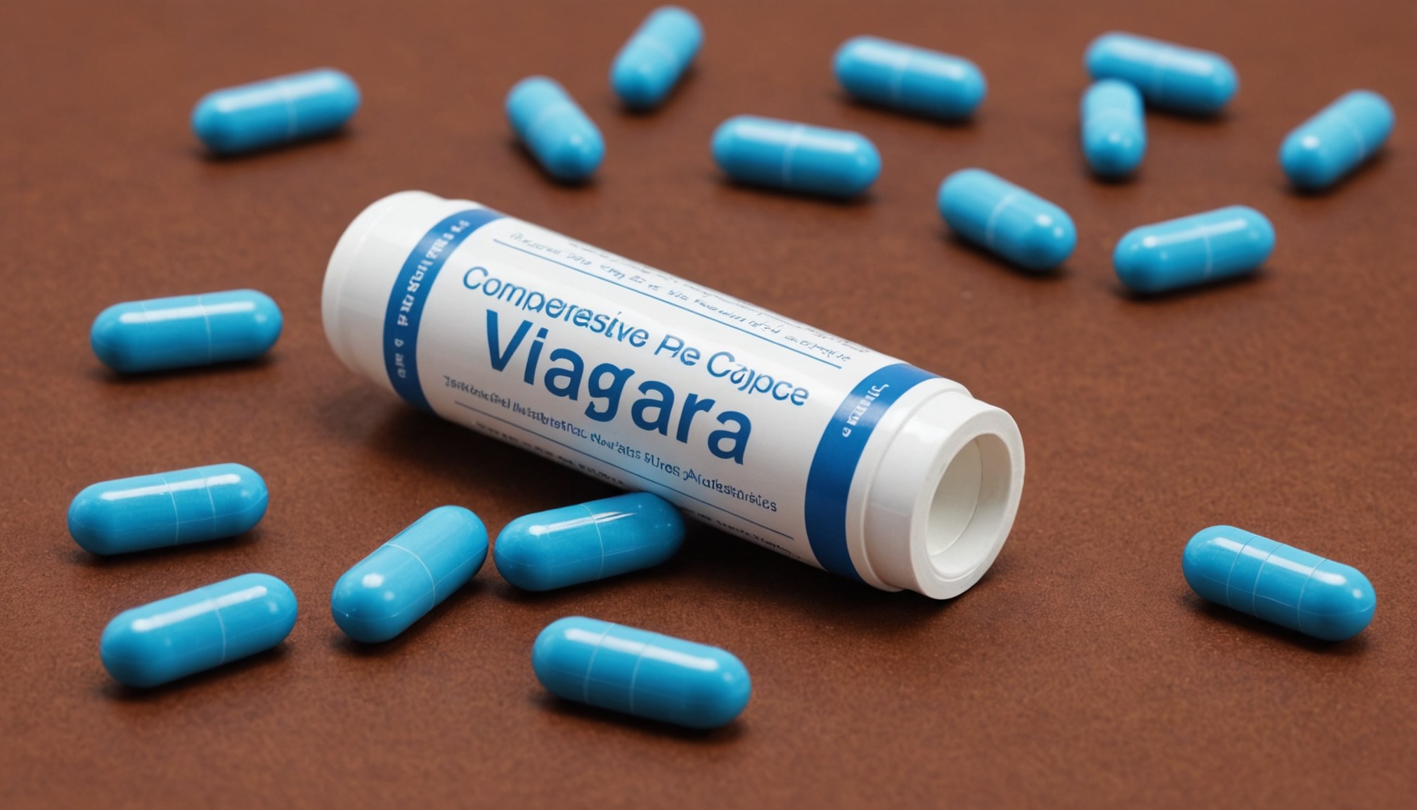 Viagra Super Active soft gel capsules packaging with medical information concept